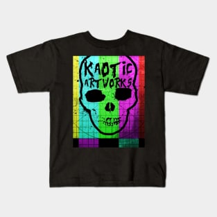 kaw test pattern skull Kids T-Shirt